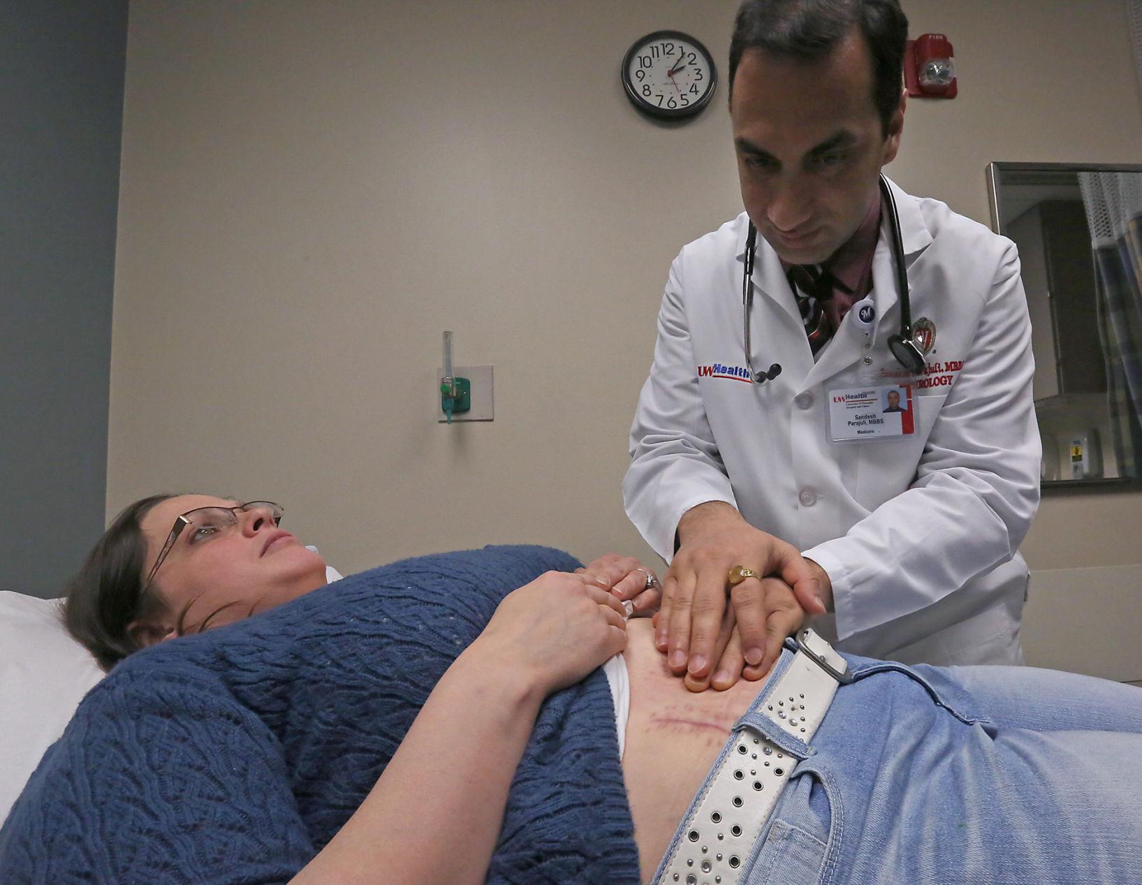 Doctor examining Eloise